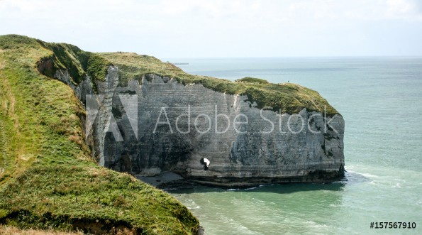 Picture of Famous Elephant Cliffs the Manneporte Arch Near Etratat Normandy France